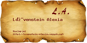 Lövenstein Alexia névjegykártya